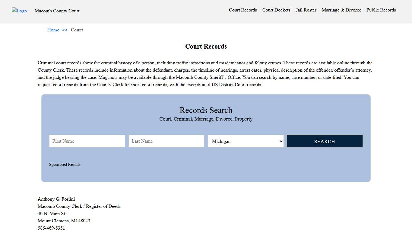 Court Records Macomb County Court